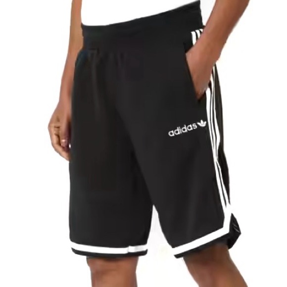 adidas Other - Adidas Originals Mens Black Trefoil Logo Cotton French Terry Cloth Sweat Shorts